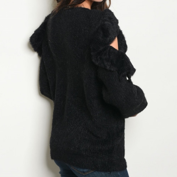 PLUSH & OH SO SOFT COLD SHOULDER SWEATER - Picture 2 of 5